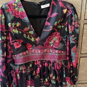 Inara Black Floral Blouse